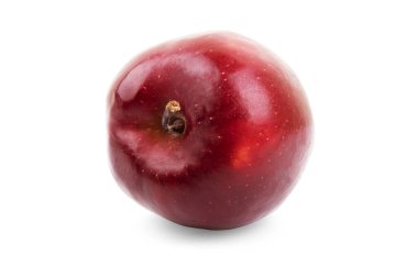 Mükemmel Taze Yeşil Elma Kırpma Yolu ile Alanın Tam Derinliğinde Beyaz Arkaplanda İzole Edildi.