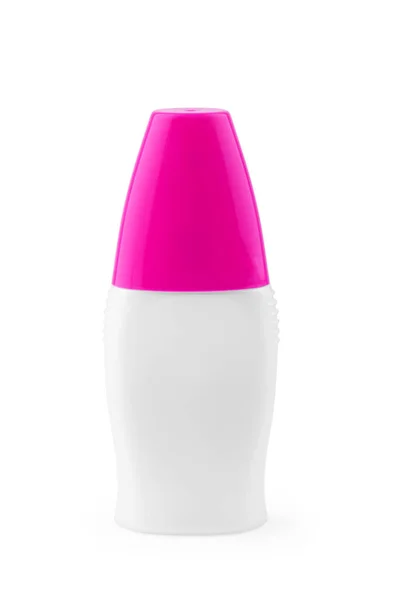喷鼻防腐药品塑料瓶白色 准备好您的设计 产品包装 — 图库照片