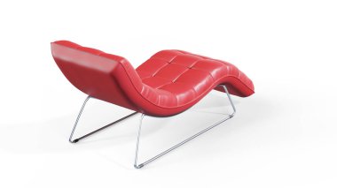 Red Mattress isolated on white background 3D render