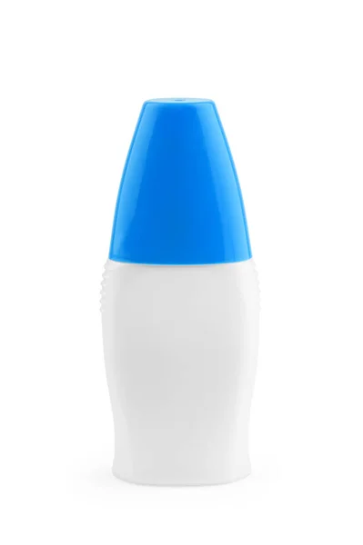 喷鼻防腐药品塑料瓶白色 准备好您的设计 产品包装 — 图库照片