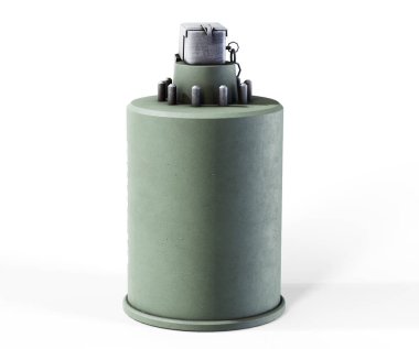 Siyah El Flash Bang Sis Bombası 3d illüstrasyon 3d render