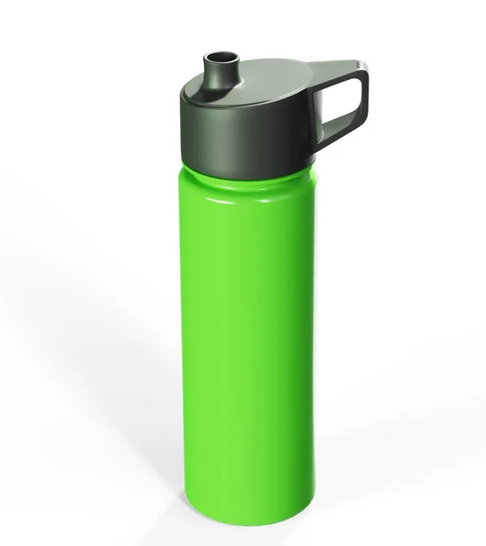 Kunststoff Sport Wasserflasche Isoliert Render — Stockfoto
