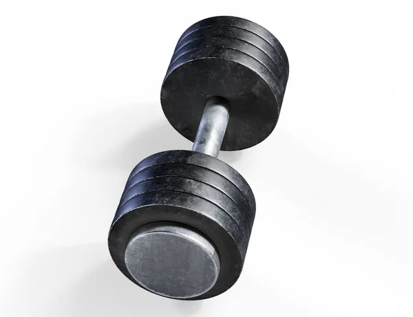 Bronze Dumbbell Illustration Render — 스톡 사진