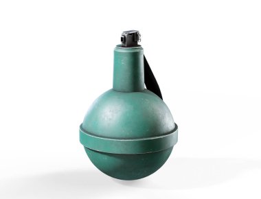 Siyah El Flash Bang Sis Bombası 3d illüstrasyon 3d render