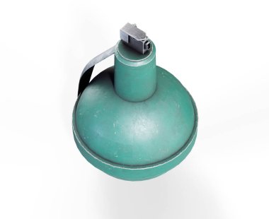 Siyah El Flash Bang Sis Bombası 3d illüstrasyon 3d render