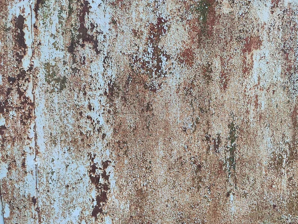 Corroded Metal Background Rusted White Painted Metal Wall Rusty Metal — Stock Photo, Image