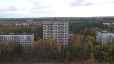 Terk Edilmiş Eski Binalar Hayalet Şehir Pripyat, Ukrayna - Çernobil Felaket Yasak Bölgesi