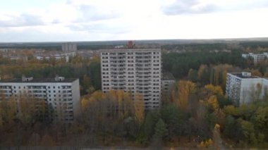 Terk Edilmiş Eski Binalar Hayalet Şehir Pripyat, Ukrayna - Çernobil Felaket Yasak Bölgesi