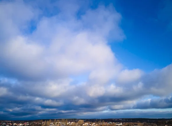 Beau Ciel Bleu Avec Fond Nuageux Ciel Nuages Soleil Ciel — Photo