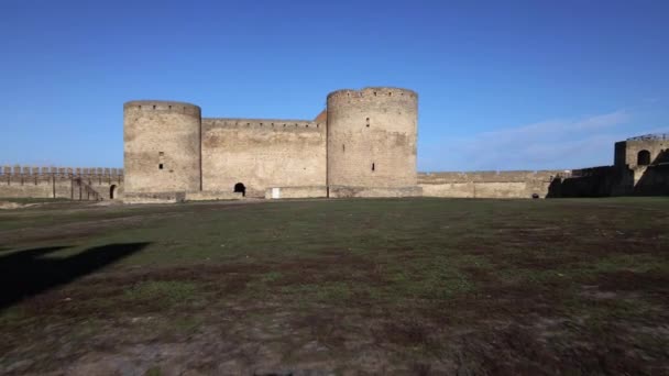 Luftaufnahme Der Akkerman Festung Belgorod Dniester Ukraine Winter Eine Der — Stockvideo