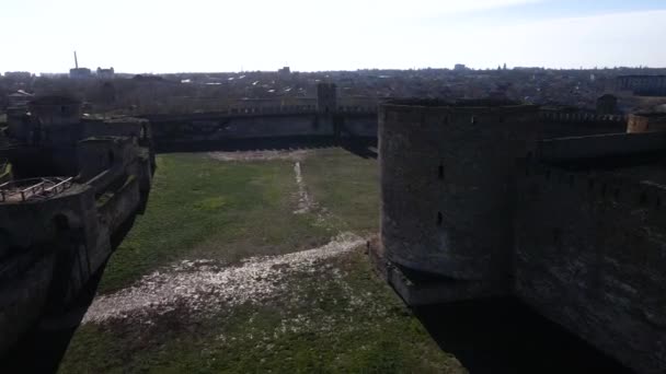 Luftaufnahme Der Akkerman Festung Belgorod Dniester Ukraine Winter Eine Der — Stockvideo