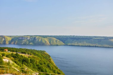 Dnister nehri, Ukrayna, Avrupa 'daki Bakota Körfezi. National Park Podilski Tovtry 'deki Doğa Güzelliği konsepti geçmişi, Sunset
