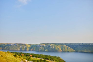 Dnister nehri, Ukrayna, Avrupa 'daki Bakota Körfezi. National Park Podilski Tovtry 'deki Doğa Güzelliği konsepti geçmişi, Sunset