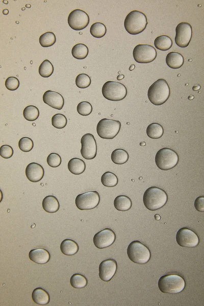 Abstrakcyjne Krople Wody Szarym Srebrnym Tle Makro Pęcherzyki Bliskie Krople — Zdjęcie stockowe