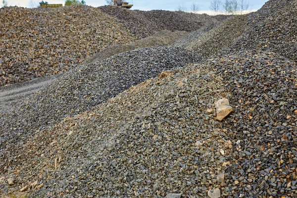 Siyah Bazalt Taşları Madeni Bazalt Taşı Endüstrisi Taş Ocağı — Stok fotoğraf