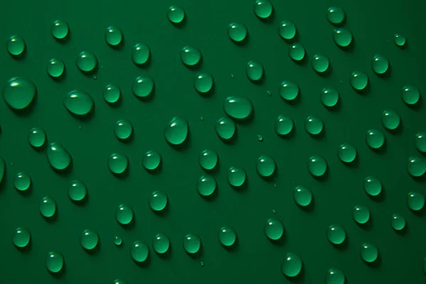 Abstract Water Drops Green Background Macro Bubbles Close Cosmetic Liquid — Stock Photo, Image