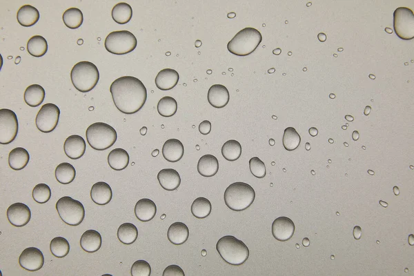 Abstrakcyjne Krople Wody Szarym Srebrnym Tle Makro Pęcherzyki Bliskie Krople — Zdjęcie stockowe
