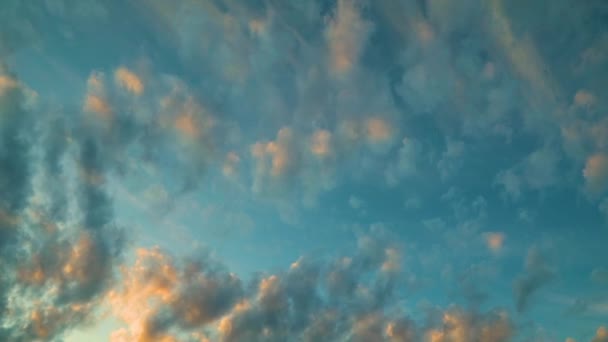 Cielo Timelapse Hermoso Fondo Cielo Azul Con Nubes Sol Increíble — Vídeo de stock