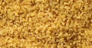 Dönüşümlü çiğ bulgur Groats, tahıl, vejetaryen sağlıklı organik gıda diyeti, Makro