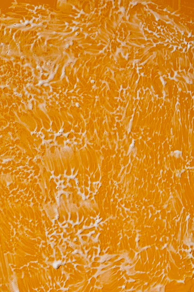 Texture Schiuma Sapone Bianco Con Bolle Sfondo Giallo Astratto Sapone — Foto Stock