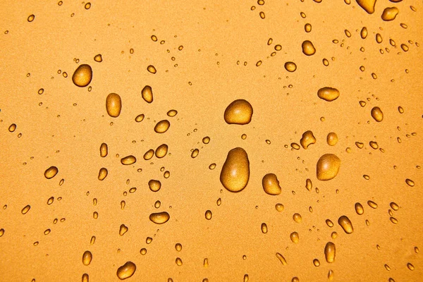 Абстрактні Краплі Води Золотому Бронзовому Фоні Макрос Бульбашки Крупним Планом — стокове фото