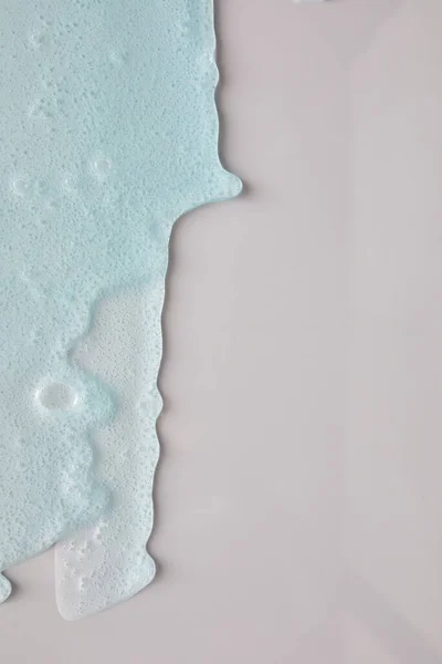 Niebieski Krem Płynny Żel Serum Spływa Srebro Tekstury Makijaż Kosmetyki — Zdjęcie stockowe