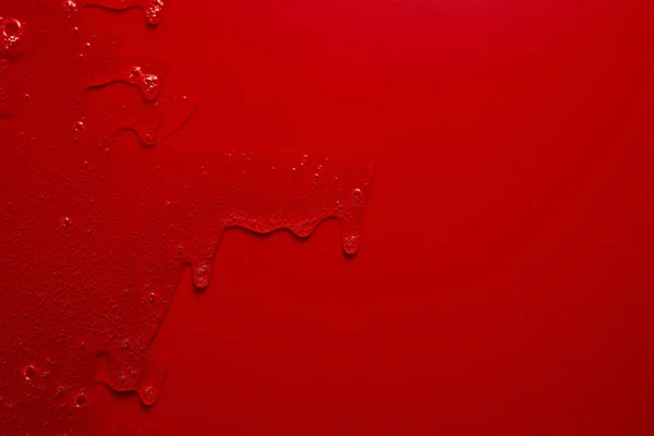 Crema Líquido Gel Suero Fluye Hacia Abajo Textura Plata Roja —  Fotos de Stock
