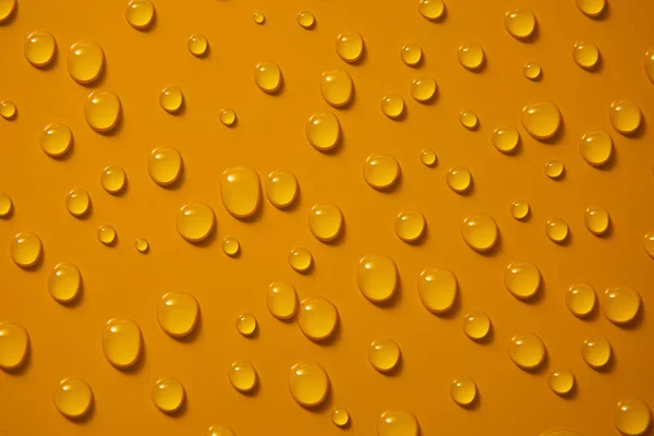 Abstract Water Drops Orange Bronze Background Macro Bubbles Close Cosmetic — Stock Photo, Image