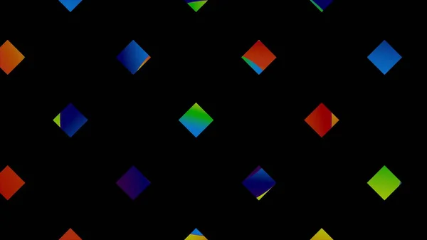 Linhas coloridas de quadrados planos — Fotografia de Stock