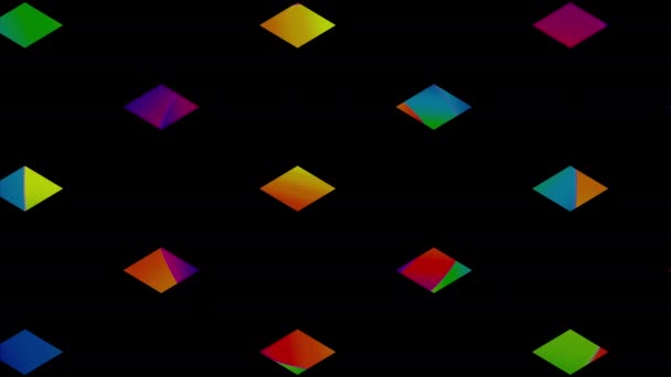 Linee colorate di quadrati piatti — Video Stock