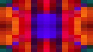 Renkli mozaik arka plan, bilgisayar üretimi. Çok renkli blokların yüzeyi. Geometrik biçimin 3d görüntülemesi