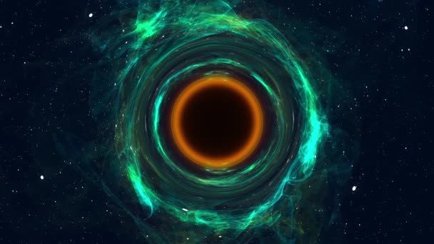 Buraco negro na nebulosa galáctica — Vídeo de Stock