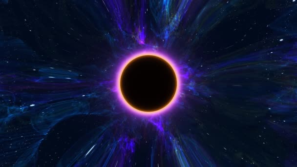 Agujero negro en nebulosa galáctica — Vídeos de Stock