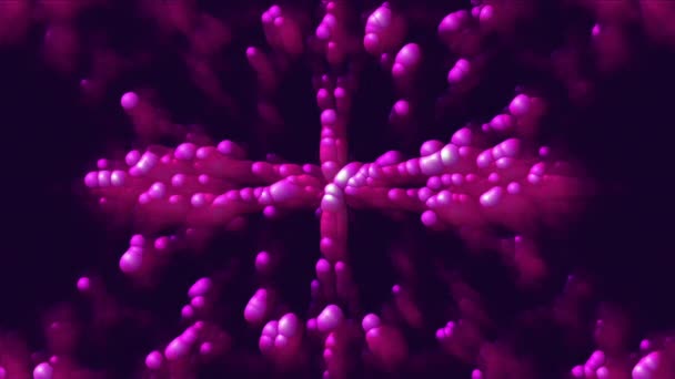 Bubbels en abstracte deeltjes — Stockvideo