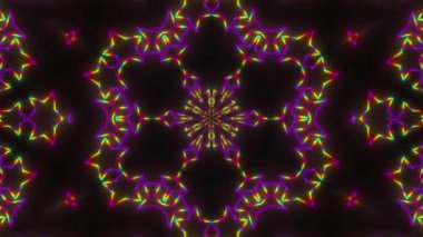 Soyut neon kaleydoskop