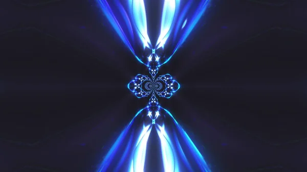 Fraktálně modrý kaleidoskop — Stock fotografie