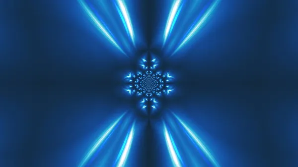 Фрактал синій калейдоскопічний — стокове фото