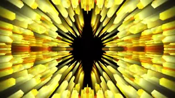 Kaleidoskop abstrak emas — Stok Video