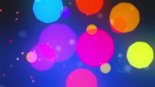 Grandes particules rondes bokeh — Video