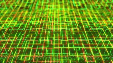 Dijital neon labirent arkaplanı