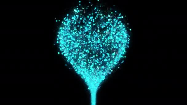 Parçacıklardan soyut çiçek — Stok video
