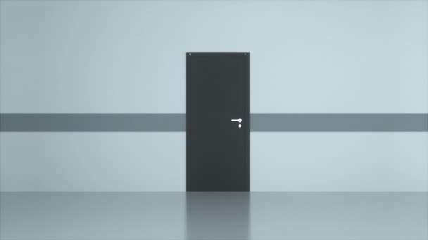 Openslaande deur met licht — Stockvideo