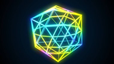 Neon kristali ağ çizgilerinden yapılmıştır.