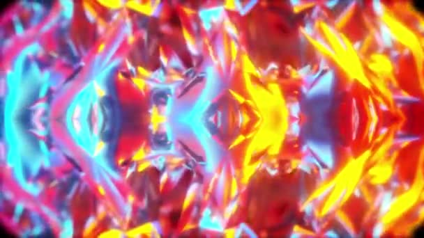 Iridescente colorido cristal fractal — Vídeo de Stock
