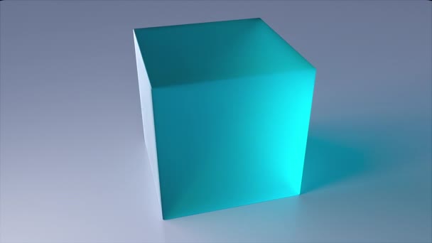 Cube volumétrique en verre élégant — Video