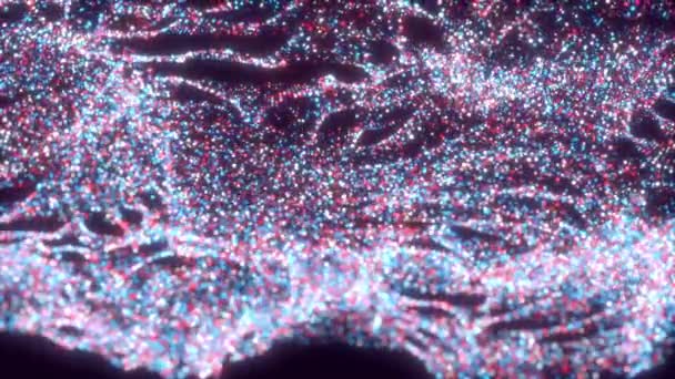 Wave stream of luminous particles — 图库视频影像