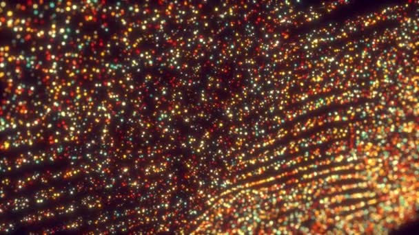Fluxo de onda de partículas luminosas — Vídeo de Stock