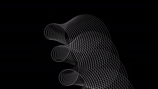 Spiralen van witte lijnen — Stockvideo