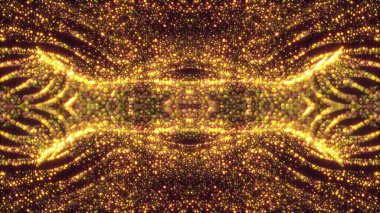 Parlak parçacıkların dalga akışı