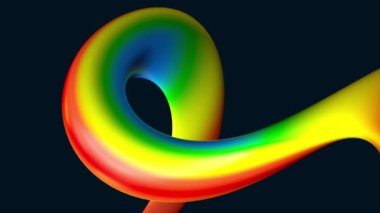 Çarpık çok renkli şekil